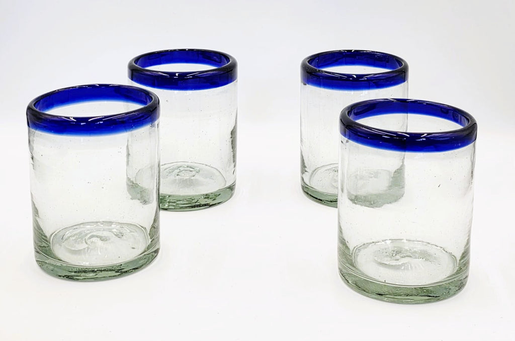 Set de 6 Vasos de Vidrio Soplado Artesanal – 10 oz + Regalo Incluido