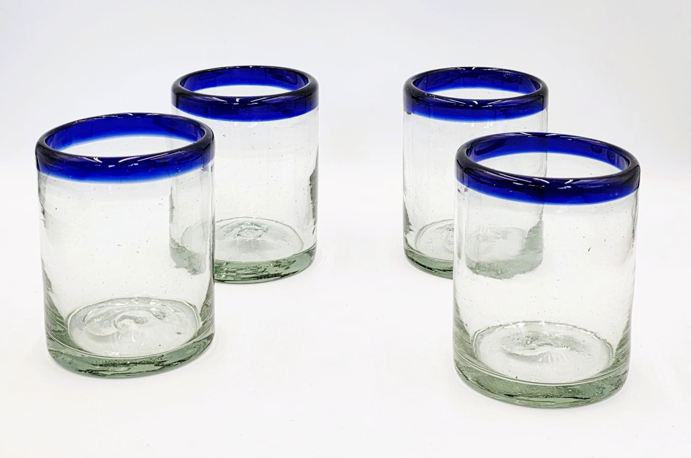 Set de 6 Vasos de Vidrio Soplado Artesanal – 10 oz + Regalo Incluido