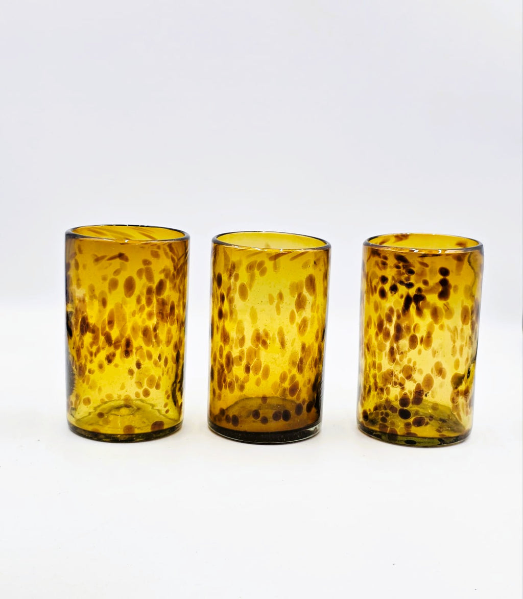 Set de 6 Vasos de Vidrio Soplado Carey – 14 oz + Regalo Incluido