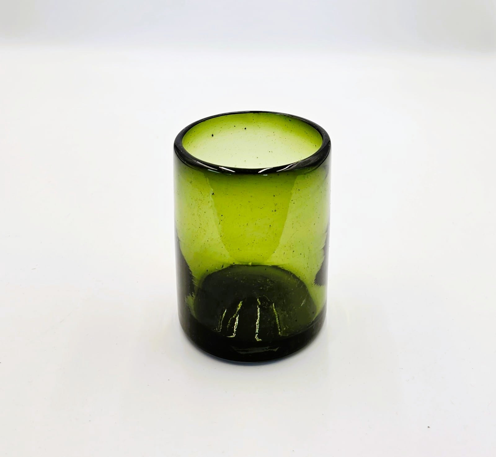 Set de 6 Vasos de Vidrio Soplado Verde Olivo – 10 oz