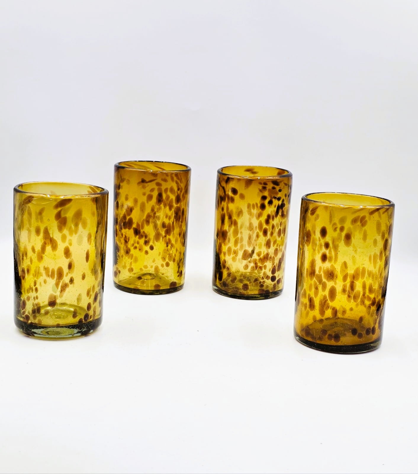 Set de 6 Vasos de Vidrio Soplado Carey – 14 oz + Regalo Incluido