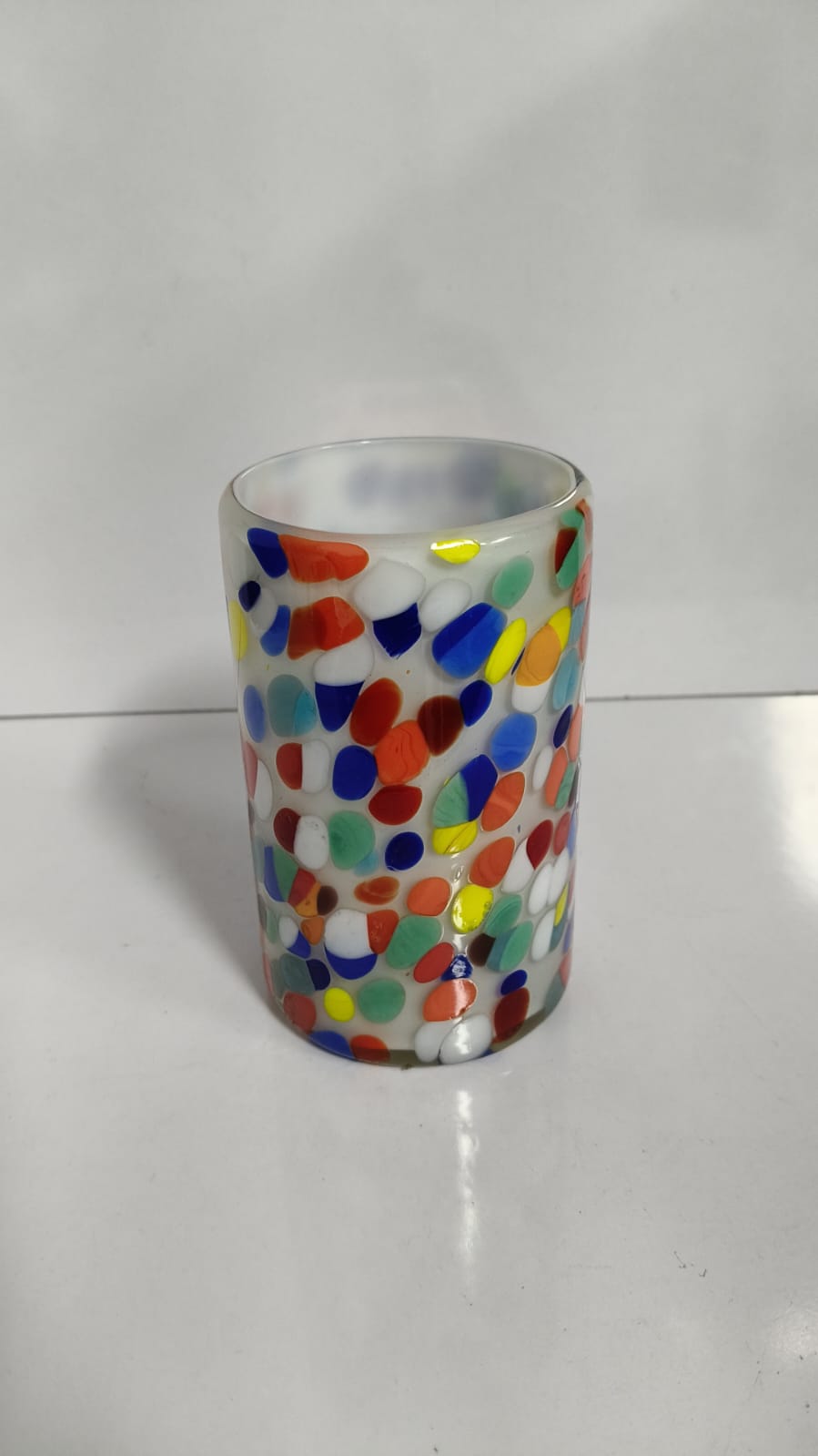 Set de 6 Vasos de Vidrio Soplado Artesanal Confetti