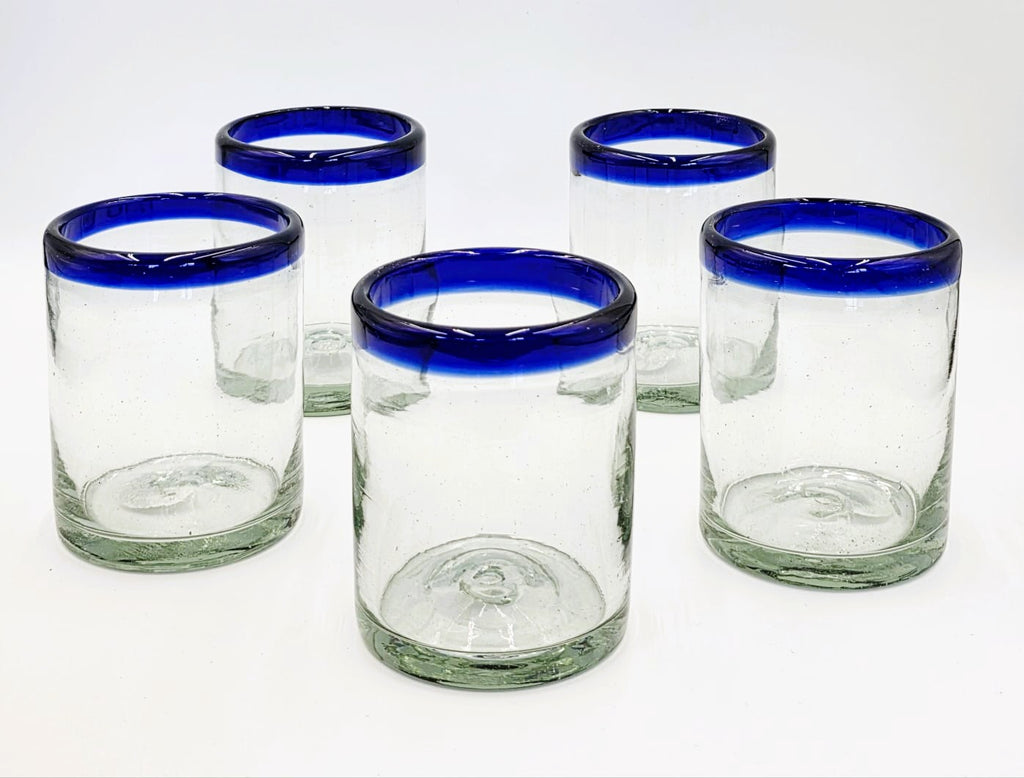 Set de 6 Vasos de Vidrio Soplado Artesanal – 10 oz + Regalo Incluido