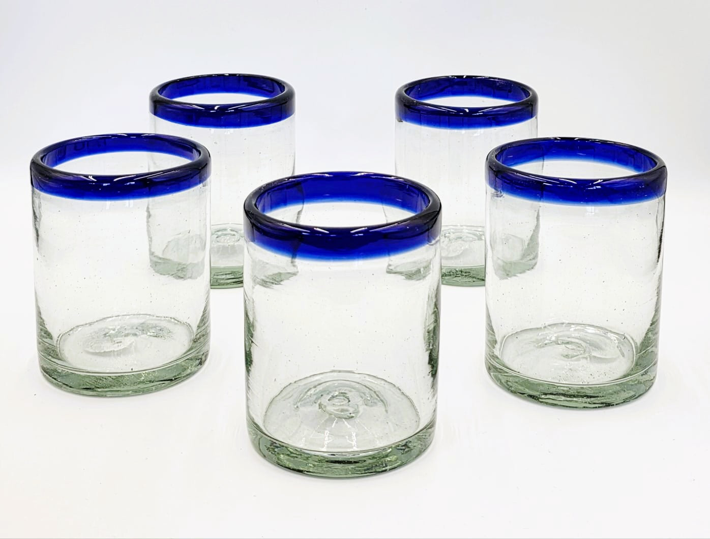 Set de 6 Vasos de Vidrio Soplado Artesanal – 10 oz + Regalo Incluido
