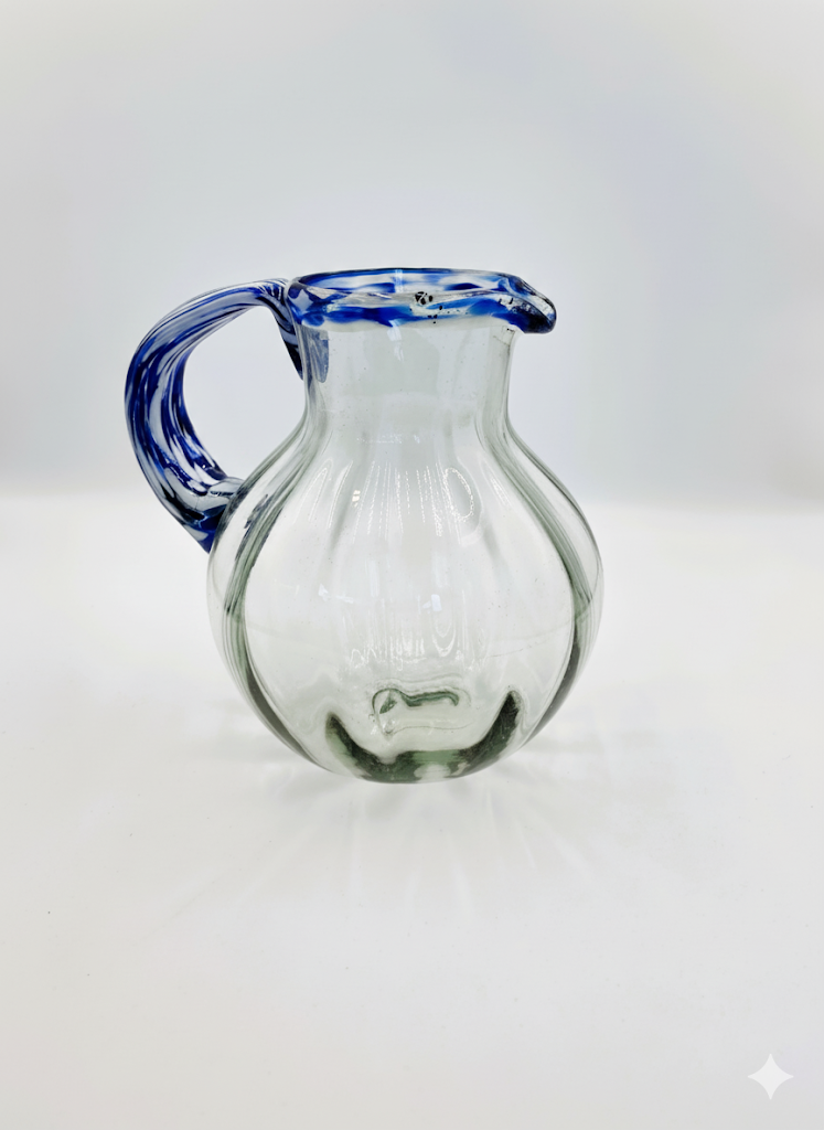 Jarra de Vidrio Soplado Posta Blue